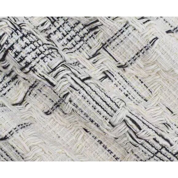 Angels & Castles Tweed Blazer Jacket Plaid Bouclé Wool Polyester Blend Medium‎ - Picture 8 of 10